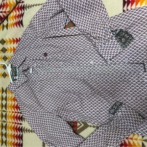 Cinch Women's Purple Geometric Button Down Shirt
